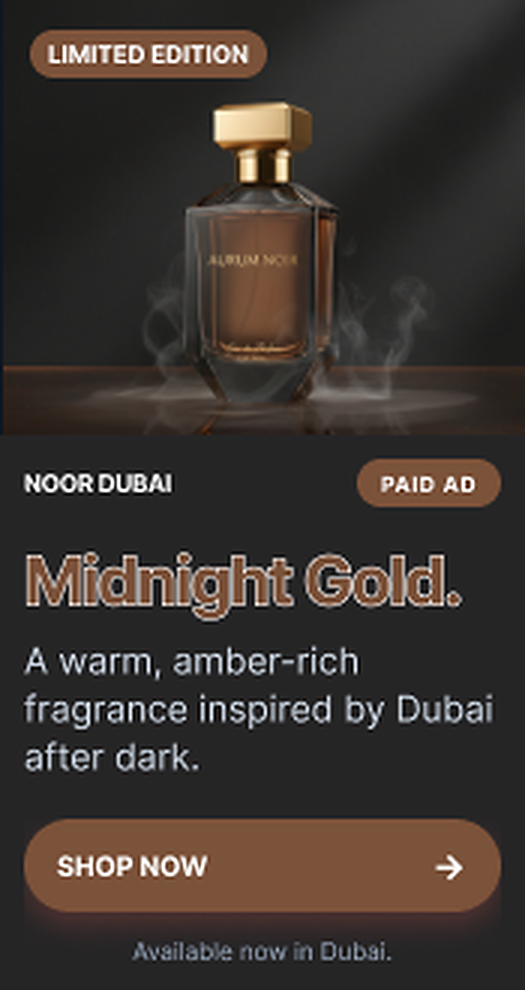 Noor Dubai Midnight Gold — limited edition fragrance